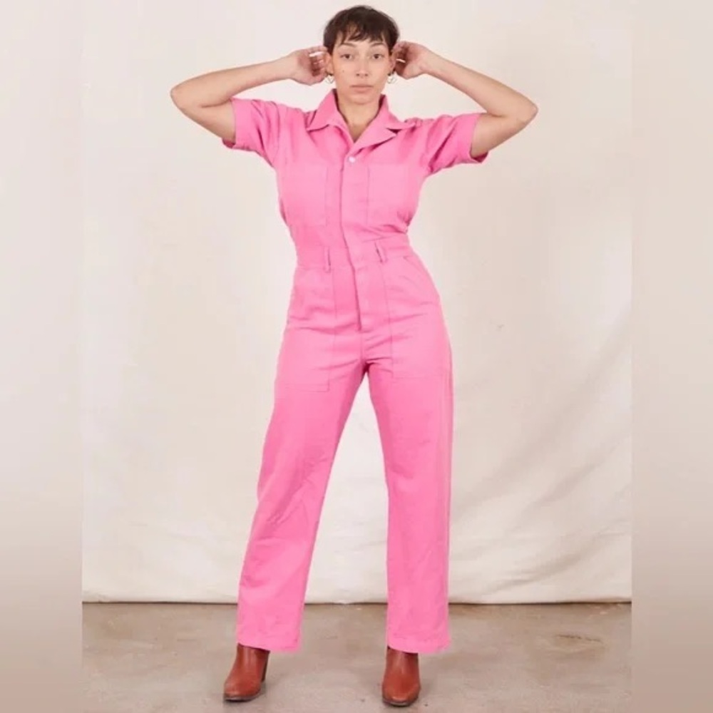 Big Bud Press Short Sleeve Jumpsuit in Bubblegum Pink